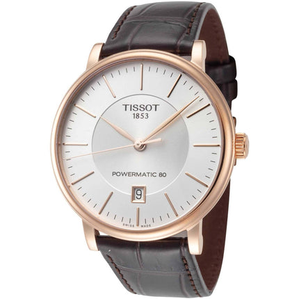 Tissot Men's Watch - Carson Powermatic 80 Silver Tone Dial Strap | T1224073603100 ,