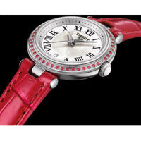 Tissot Women's Watch - Bellissima White MOP Dial Red Leather Strap | T1260106611300 ,