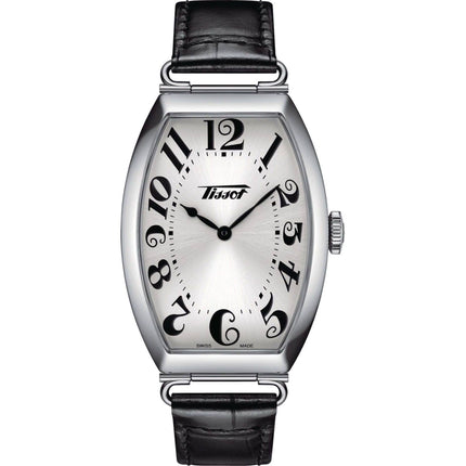 Tissot Men's Watch - Heritage Porto Silver Tone Dial Leather Strap | T1285091603200 ,
