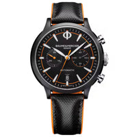 Baume & Mercier Men's Watch - Capeland Automatic Black Dial Leather Strap | M0A10452 ,