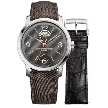 Baume & Mercier Men's Watch - Classima Automatic Grey Open Heart Dial | M0A10718 ,