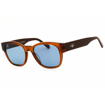 Gant Men's Sunglasses - Shiny Light Brown Rectangular Full Rim Frame | GA00009 45V ,