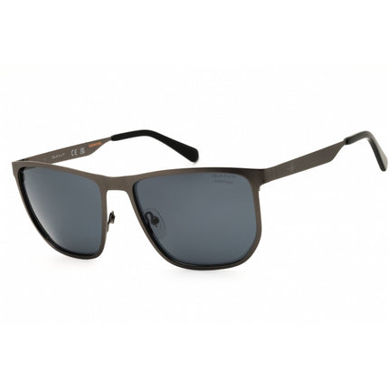 Gant Men's Sunglasses - Matte Gunmetal Metal Rectangular Full Rim Frame | GA00014 09A ,
