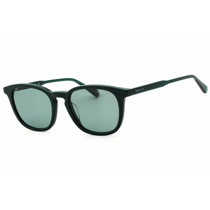 Gant Unisex Sunglasses - Shiny Dark Green Acetate Oval Full Rim Frame | GA00017 96N ,