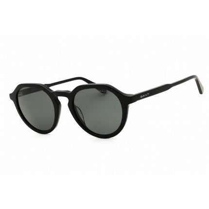 Gant Men's Sunglasses - Shiny Black Acetate Round Shape Full Rim Frame | GA00024 01A ,