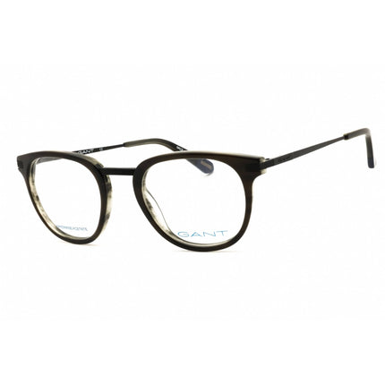 Gant Men's Eyeglasses - Shiny Black Acetate Round Shape Full Rim Frame | GA3113 001 ,