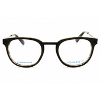 Gant Men's Eyeglasses - Shiny Black Acetate Round Shape Full Rim Frame | GA3113 001 ,