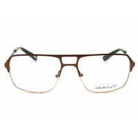 Gant Men's Eyeglasses - Matte Light Brown Metal Oval Shape Full Rim Frame | GA3126 046 ,