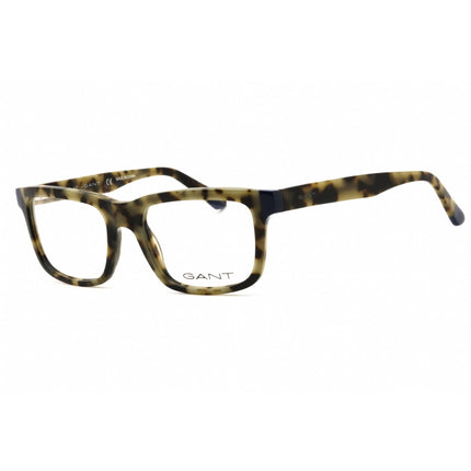 Gant Men's Eyeglasses - Havana/Green Acetate Rectangular Full Rim Frame | GA3158 056 ,