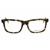 Gant Men's Eyeglasses - Havana/Green Acetate Rectangular Full Rim Frame | GA3158 056 ,