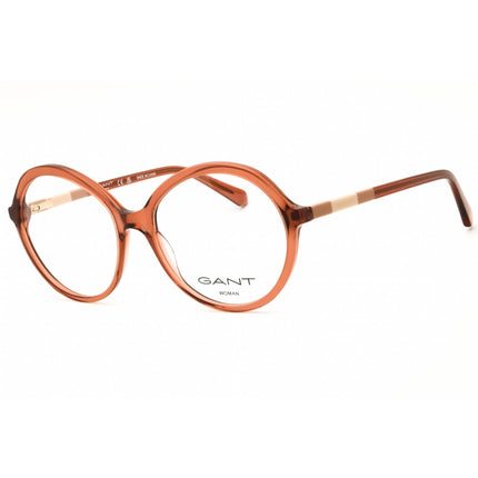 Gant Women's Eyeglasses - Shiny Light Brown Acetate Round Full Rim Frame | GA4148 045 ,