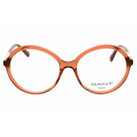 Gant Women's Eyeglasses - Shiny Light Brown Acetate Round Full Rim Frame | GA4148 045 ,