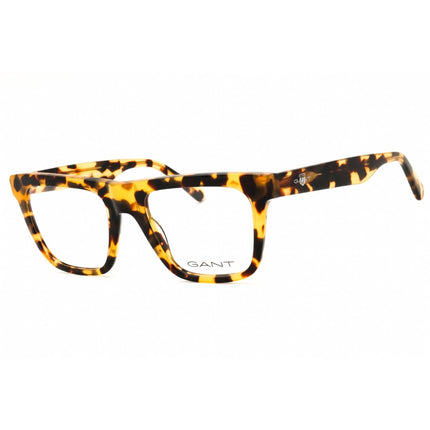 Gant Men's Eyeglasses - Blonde Havana Acetate Rectangular Full Rim Frame | GA50044 053 ,