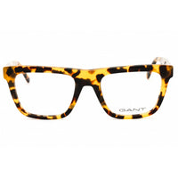 Gant Men's Eyeglasses - Blonde Havana Acetate Rectangular Full Rim Frame | GA50044 053 ,