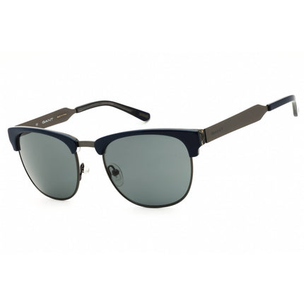 Gant Men's Sunglasses - Shiny Blue Metal Oval Shape Full Rim Frame | GA7047 90A ,