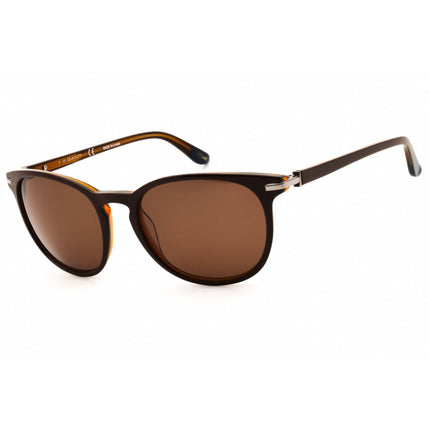 Gant Men's Sunglasses - Shiny Dark Brown Acetate Oval Full Rim Frame | GA7056 48E ,