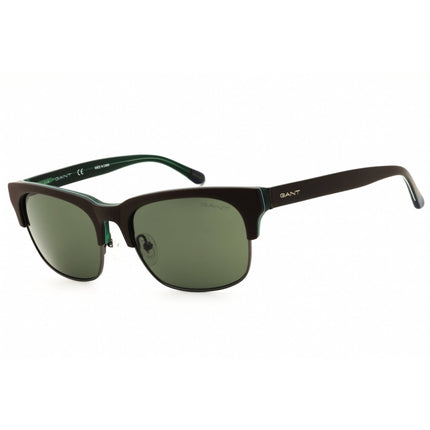 Gant Men's Sunglasses - Matte Dark Brown Rectangular Shape Full Rim Frame | GA7084 49N ,