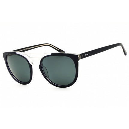 Gant Men's Sunglasses - Shiny Blue Acetate Oval Shape Full Rim Frame | GA7104 90D ,