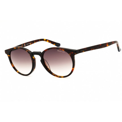 Gant Unisex Sunglasses - Dark Havana Acetate Round Shape Full Rim Frame | GA7110 52P ,