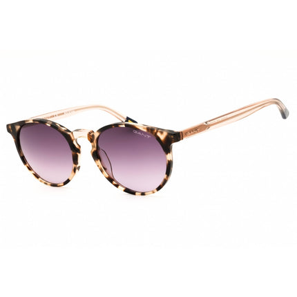 Gant Unisex Sunglasses - Coloured Havana Acetate Round Full Rim Frame | GA7110 55Z ,
