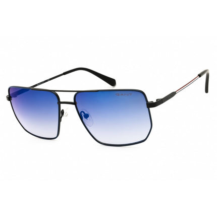 Gant Men's Sunglasses - Shiny Black Metal Rectangular Full Rim Frame | GA7205 01W ,