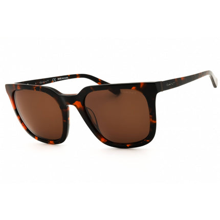 Gant Men's Sunglasses - Coloured Havana Rectangular Shape Full Rim Frame | GA7213 55E ,