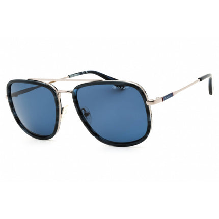 Gant Men's Sunglasses - Blue/Beige Metal Oval Shape Full Rim Frame | GA7215 92V ,