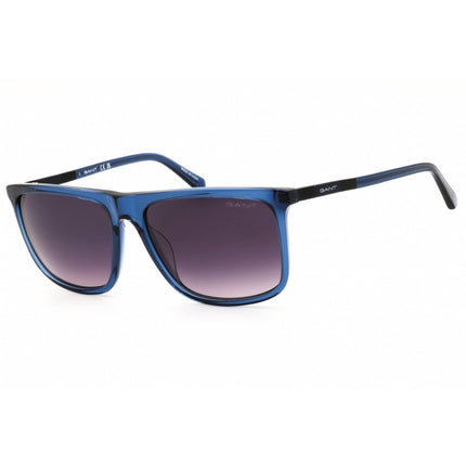 Gant Men's Sunglasses - Shiny Blue Acetate Rectangular Full Rim Frame | GA7219 90B ,