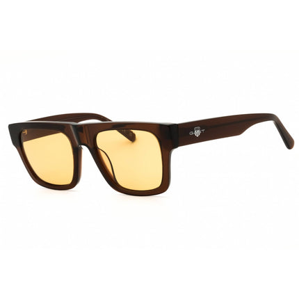 Gant Men's Sunglasses - Shiny Dark Brown Rectangular Shape Full Rim Frame | GA7231 48E ,