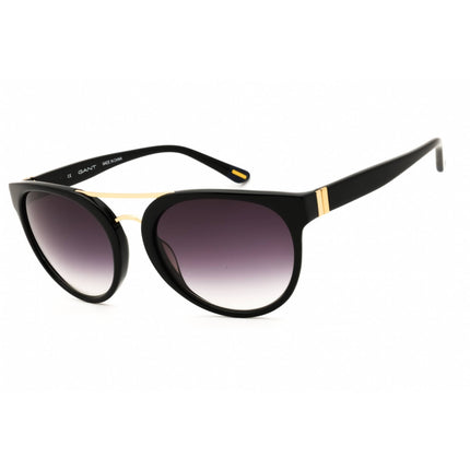 Gant Women's Sunglasses - Shiny Black Acetate Round Shape Full Rim Frame | GA8028 01B ,