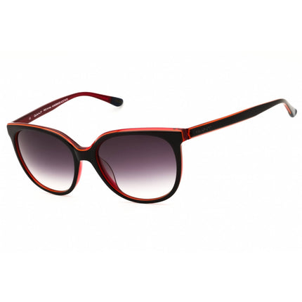 Gant Women's Sunglasses - Black/Red Acetate Round Shape Full Rim Frame | GA8043 05B ,