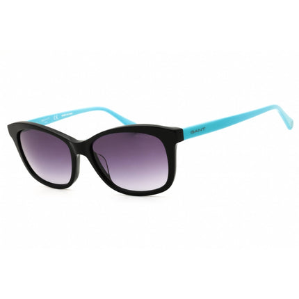 Gant Women's Sunglasses - Shiny Black Acetate Rectangular Full Rim Frame | GA8078 01B ,