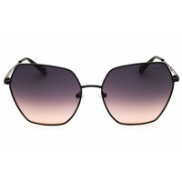 Gant Women's Sunglasses - Shiny Black Metal Round Shape Full Rim Frame | GA8089 01B ,