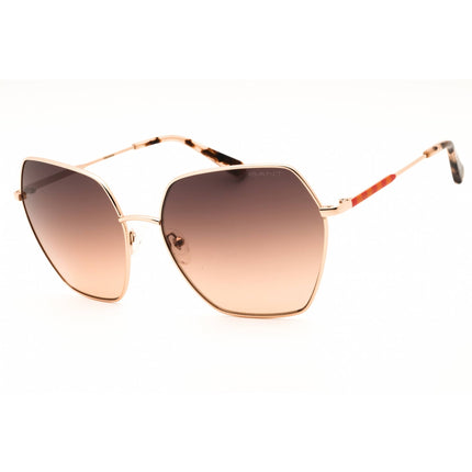 Gant Women's Sunglasses - Shiny Rose Gold Metal Round Full Rim Frame | GA8089 28K ,