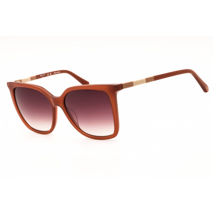 Gant Women's Sunglasses - Shiny Dark Brown Rectangular Full Rim Frame | GA8093 48F ,