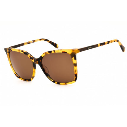 Gant Women's Sunglasses - Blonde Havana Acetate Oversized Full Rim Frame | GA8093 53E ,