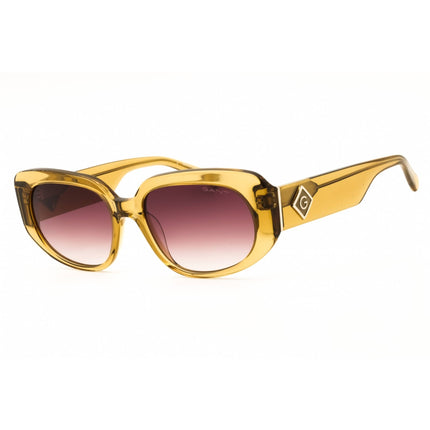 Gant Women's Sunglasses - Shiny Beige Acetate Oval Shape Full Rim Frame | GA8095 57F ,