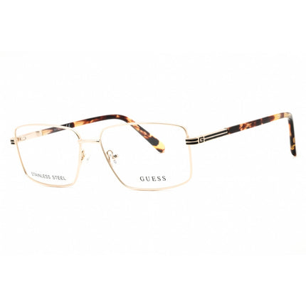 Guess Men's Eyeglasses - Pale Gold/Brown Rectangular Full Rim Frame | GU50061 032 ,