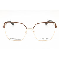 Guess Women's Eyeglasses - Matte Beige/Brown/Black Metal Full Rim Frame | GU50229 058 ,