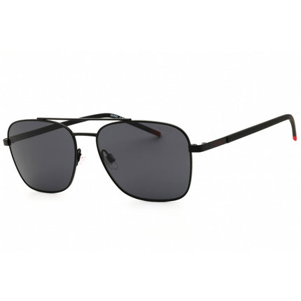 Hugo Men's Sunglasses - Matte Black Rectangular Full Rim Frame | HG 1269/S 0003 IR ,
