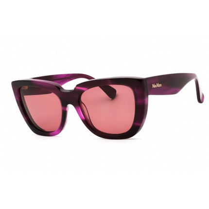 Max Mara Women's Sunglasses - Violet/Black Acetate Cat Eye Full Rim Frame | MM0090 83Y ,