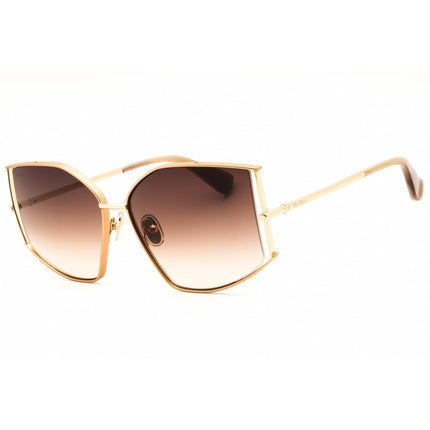 Max Mara Women's Sunglasses - Gold Metal Cat Eye Shape Full Rim Frame | MM0142 32F ,