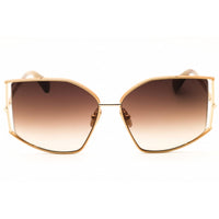 Max Mara Women's Sunglasses - Gold Metal Cat Eye Shape Full Rim Frame | MM0142 32F ,