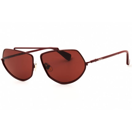 Max Mara Women's Sunglasses - Shiny Bordeaux Metal Cat Eye Full Rim Frame | MM0165 69S ,