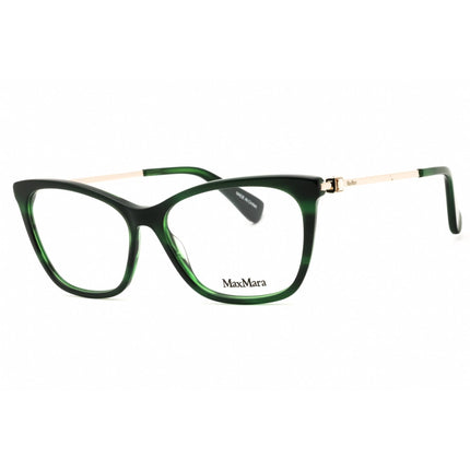 Max Mara Women's Eyeglasses - Dark Green/Beige Cat Eye Full Rim Frame | MM5070 098 ,