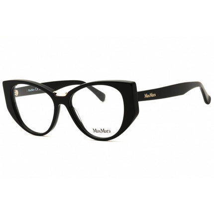 Max Mara Women's Eyeglasses - Shiny Black Acetate Cat Eye Full Rim Frame | MM5142 001 ,