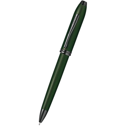 Cross Townsend AT0042-63 Matte Green PVD Micro-Knurl Ballpoint Pen, Medium, 5.7in ,