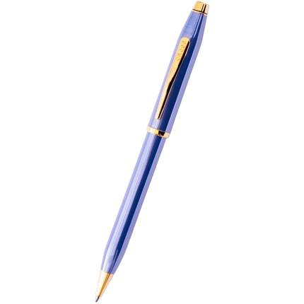 Cross Century II AT0082-165 Lavender Blue Ballpoint Pen, 24KT Gold, Medium, 5.55in ,