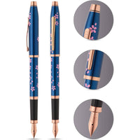 Cross Century II AT0086WG-163FF Cherry Blossom Fountain Pen, Fine Nib, Rose Gold ,