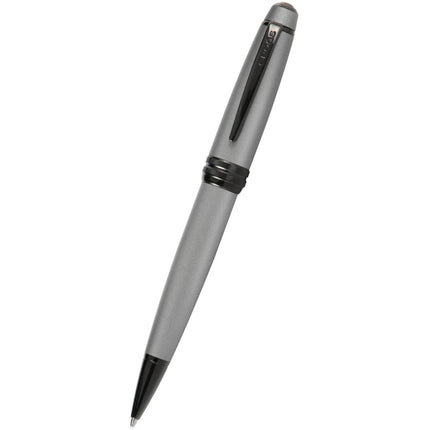 Cross Bailey AT0452-20 Matte Gray Lacquer Ballpoint Pen, Black PVD Trim ,